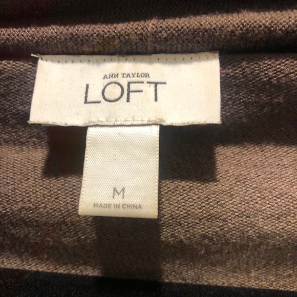 LOFT Ombré Shark Bite Open-Front Sweater | Medium - Picture 2 of 4